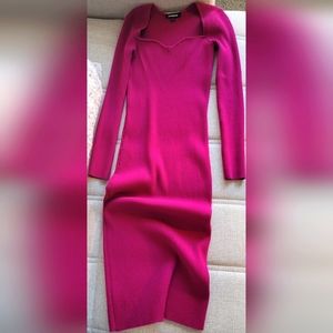 Pink sweater dress